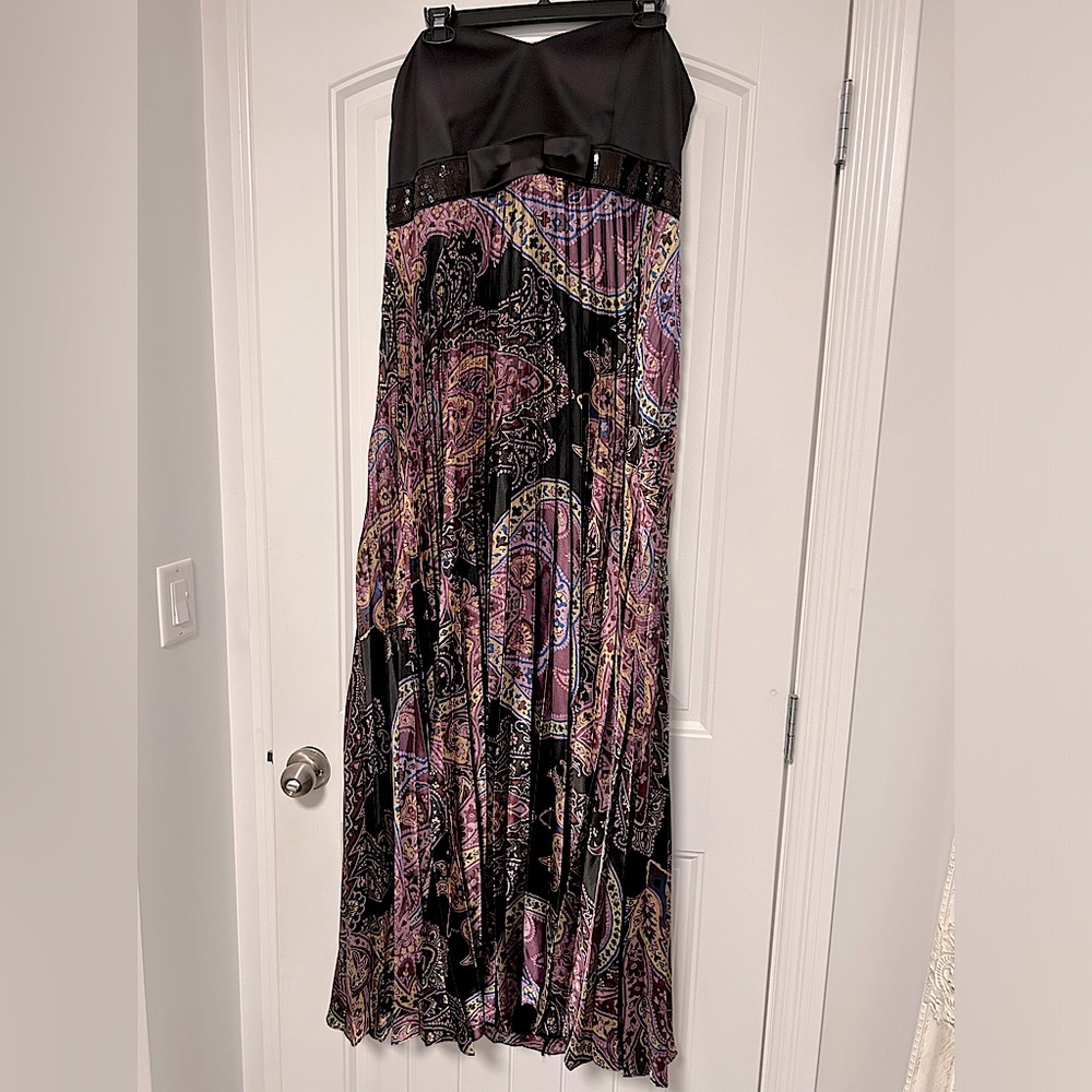 Strapless evening gown